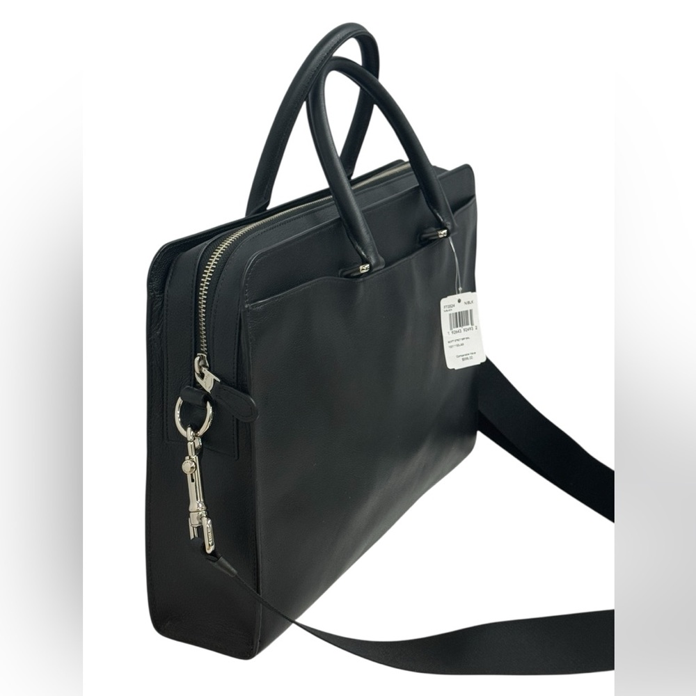 NWT COACH Beckett 2-Way Structured Black Leather Shoulder Business Briefcase New - Picture 8 of 15